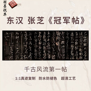 张芝冠军贴草书法精品宋碑拓本草圣高清临摹仿真迹名家字帖装裱字