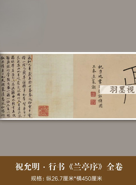 祝允明行书《兰亭序》高清原大微