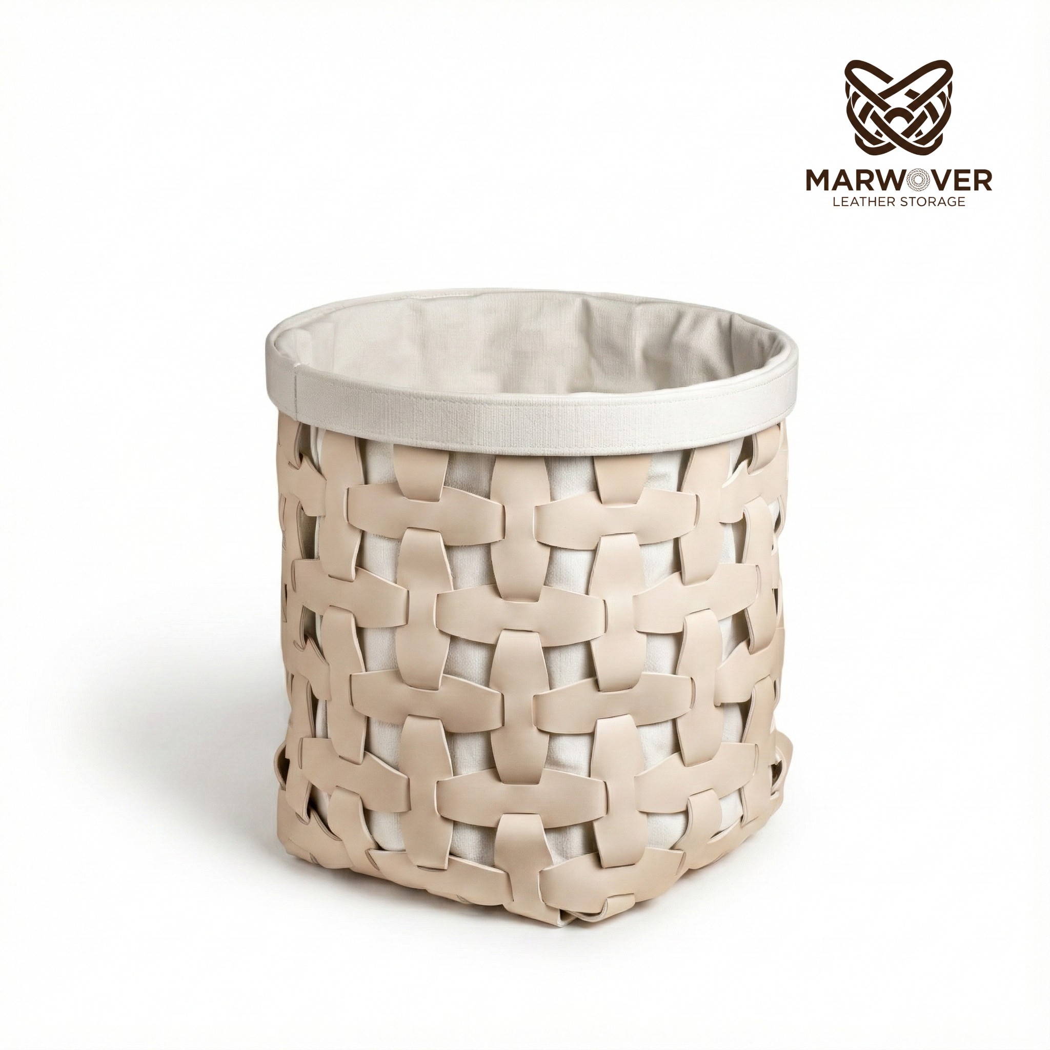 麻布皮筐更衣室脏衣篓收纳筐样板间别墅酒店家用亚麻布编织皮篮框,收纳整理,收纳筐,淘宝优惠券,粉丝福利购,淘宝优惠卷