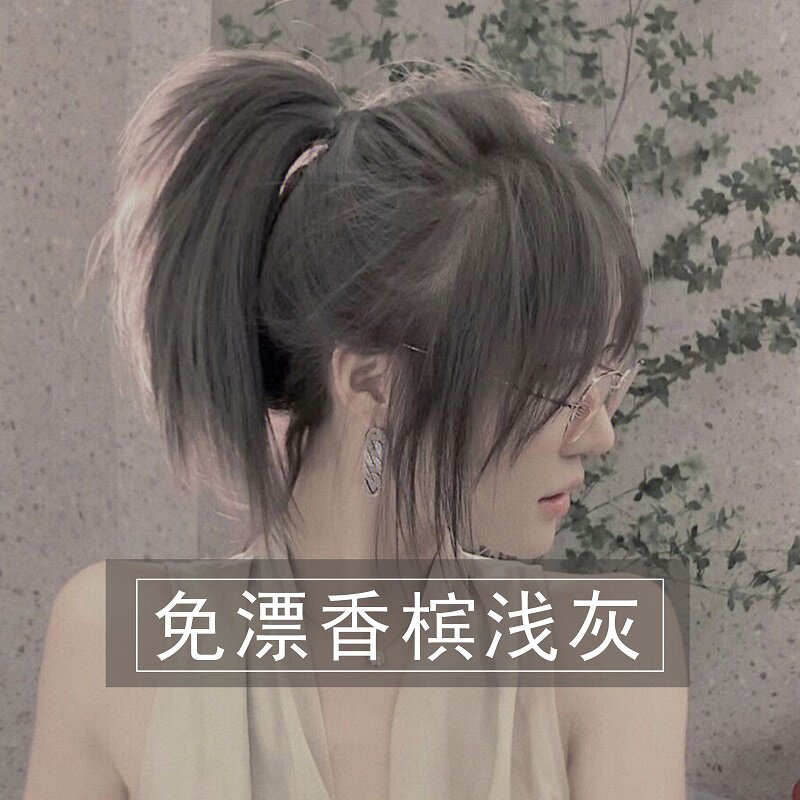 免漂香槟浅灰色染发膏剂自己在家泡泡沫天然植物纯女无刺激正品牌