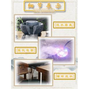 养鱼循环抽水泵船木茶台根雕流水摆件配件家用茶桌彩灯雾化造雾灯