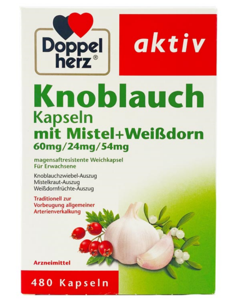 【欧洲直邮】doppelherz 双心大蒜精胶囊480粒