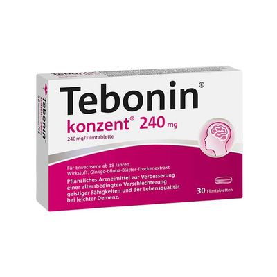 Tebonin 天保宁金纳多银杏叶片提取物240mg缓解头晕耳鸣30粒