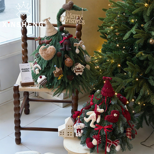 红咖圣诞树系列圣诞树装 芯苼 饰diy材料包花艺资材 圣诞节新品