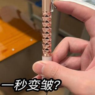抽象小玩意一秒变皱中性笔几何创意变形解压黑色速干子弹头ins