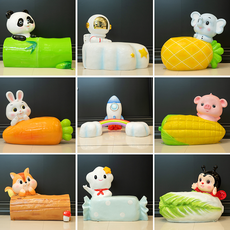 超多卡通动物造型座椅