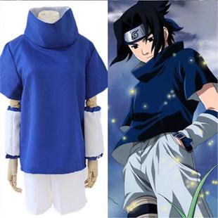 童年一代 夏装 佐助 cosplay宇智波佐助衣服 全套 短袖 服装
