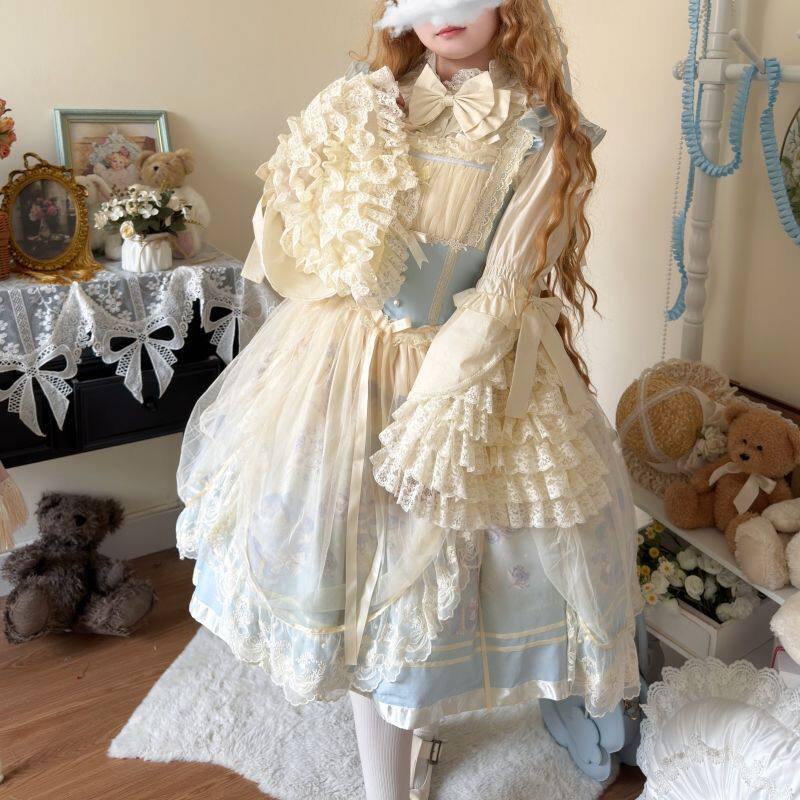 原创正品春秋大码Lolita衬衫大姬袖内搭doll感优雅华丽女胖mm衬衫