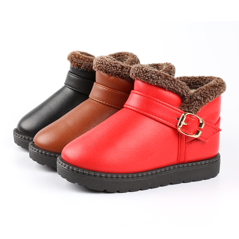 Bottines enfants en autre ronde Flanger pour hiver - semelle caoutchouc - Ref 1003218 Image 3