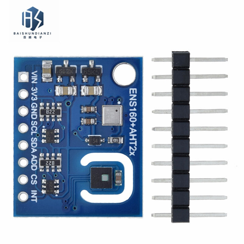 ENS160+AHT21 二氧化碳CO2 eCO2 TKVOC 空气质量及温湿度传感器