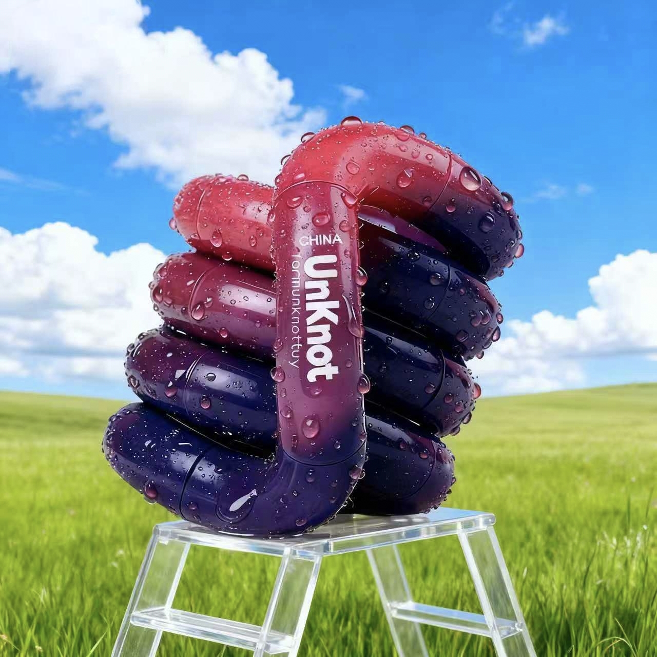 Unknot紫蝶铁磺正版扭扭乐感温变色tangle平替edc减压玩具男女孩o