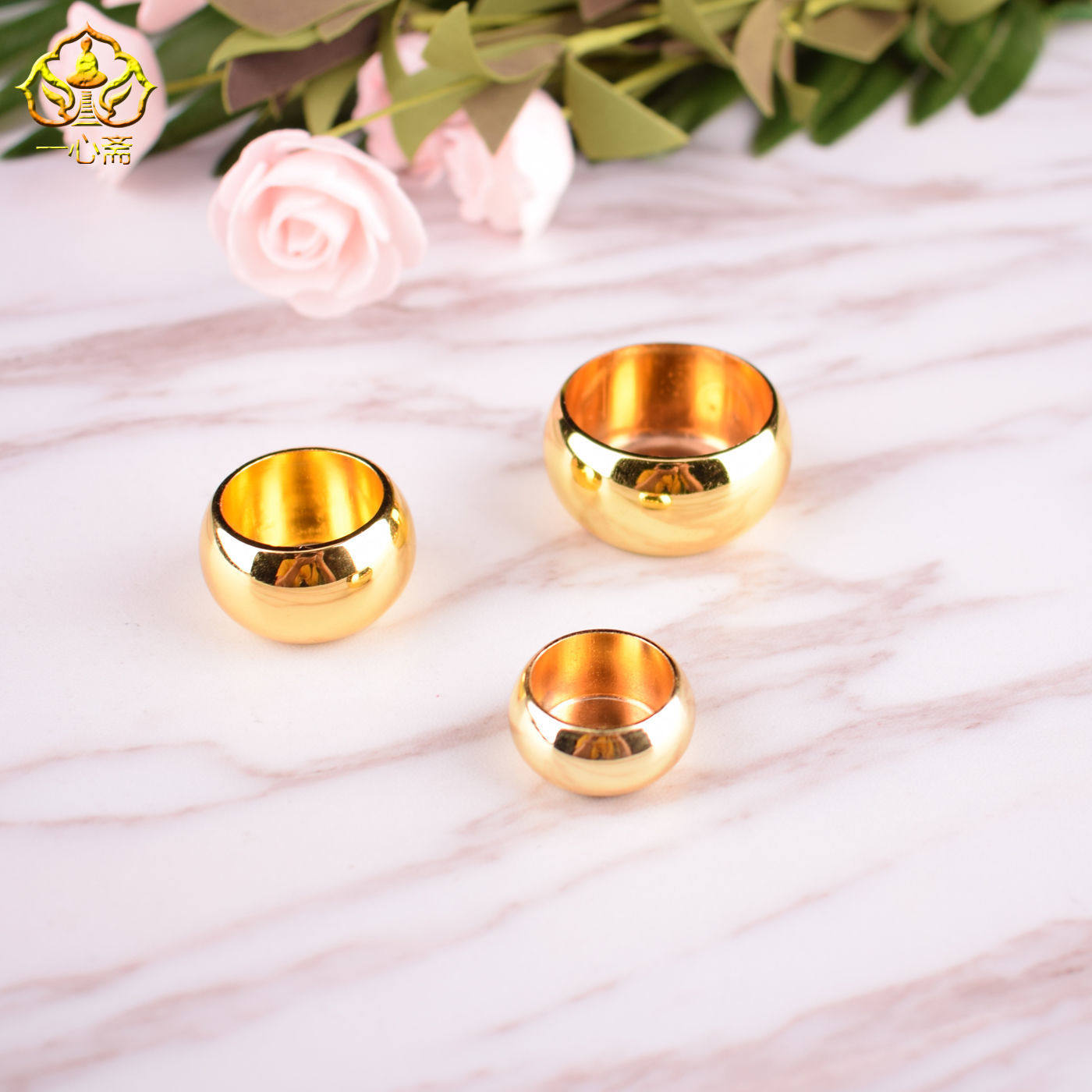 三宝佛法器钵盂宝塔莲花草药罐锌合金释迦牟佛药师佛阿弥陀佛配件