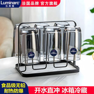 乐美雅时尚玻璃杯家用水杯茶杯轻奢高级感喝水杯子耐热开水杯套装