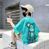 男孩速干夏装 童装 上衣潮 新款 中大童夏款 男童纯棉短袖 T恤2026夏季