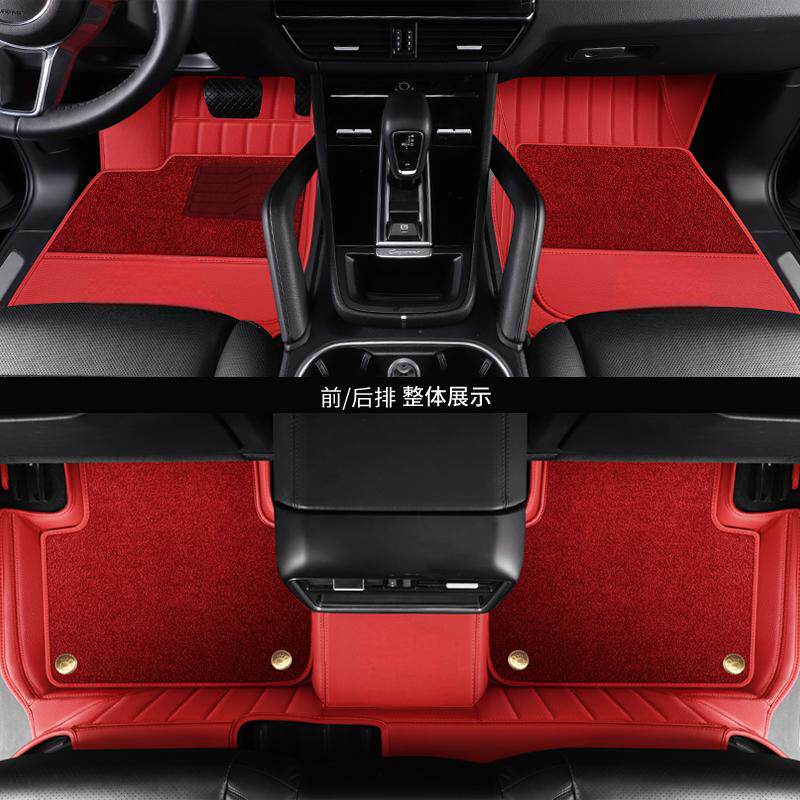 保时捷卡宴coupe汽车脚垫Taycan帕拉梅拉macan专用真皮全包围脚垫