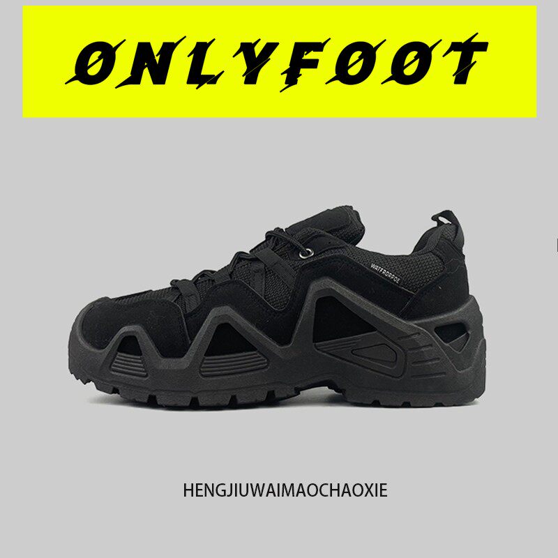 欧美男鞋厚底防滑大码旅游登山鞋硬底耐磨男士工地干活运动鞋