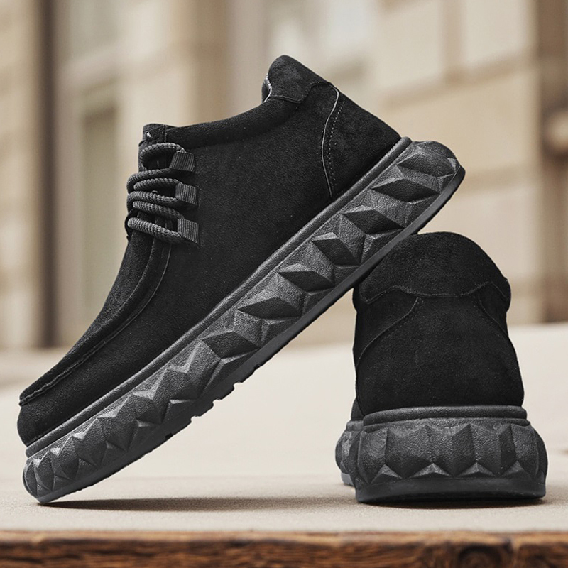 秋冬季男士高帮运动鞋丑萌面包大头厚底休闲鞋户外男鞋子