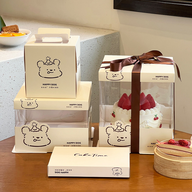 透明生日蛋糕盒子包装盒四寸6六寸8八寸10寸12单双层加高可爱儿童,厨房/烹饪用具,点心包装盒/包装袋,淘宝优惠券,粉丝福利购,淘宝优惠卷