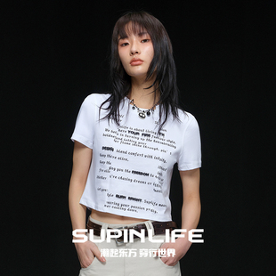 25年女裝 LIFE T恤SPADT524026AG DT524026BG 新款 SUPIN 夏季
