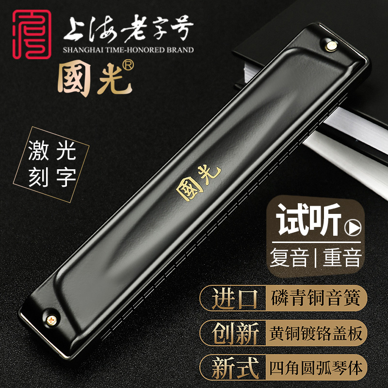 国光国之梦24孔28孔复音重音C调口琴成人自学演奏级口琴