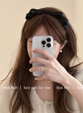 宅女同款秋冬丝绒系列发箍高级质感珍珠金标蝴蝶结发圈百搭发饰