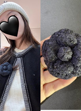 bestpart新款高端小香风粗花尼布超定型胸花花朵山茶花饰品胸针