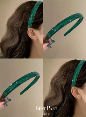 ins田园风元气果冻色发箍带齿防滑压发发卡发饰洗脸头箍简约百搭