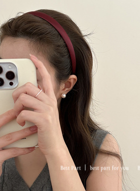 bestpart亮面绸缎发箍复古法式淑女百搭外出压发港风发卡气质发饰