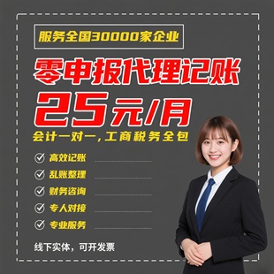 山东公司代理记账0零申报税财务会计账枣庄济南青岛临沂济宁全国