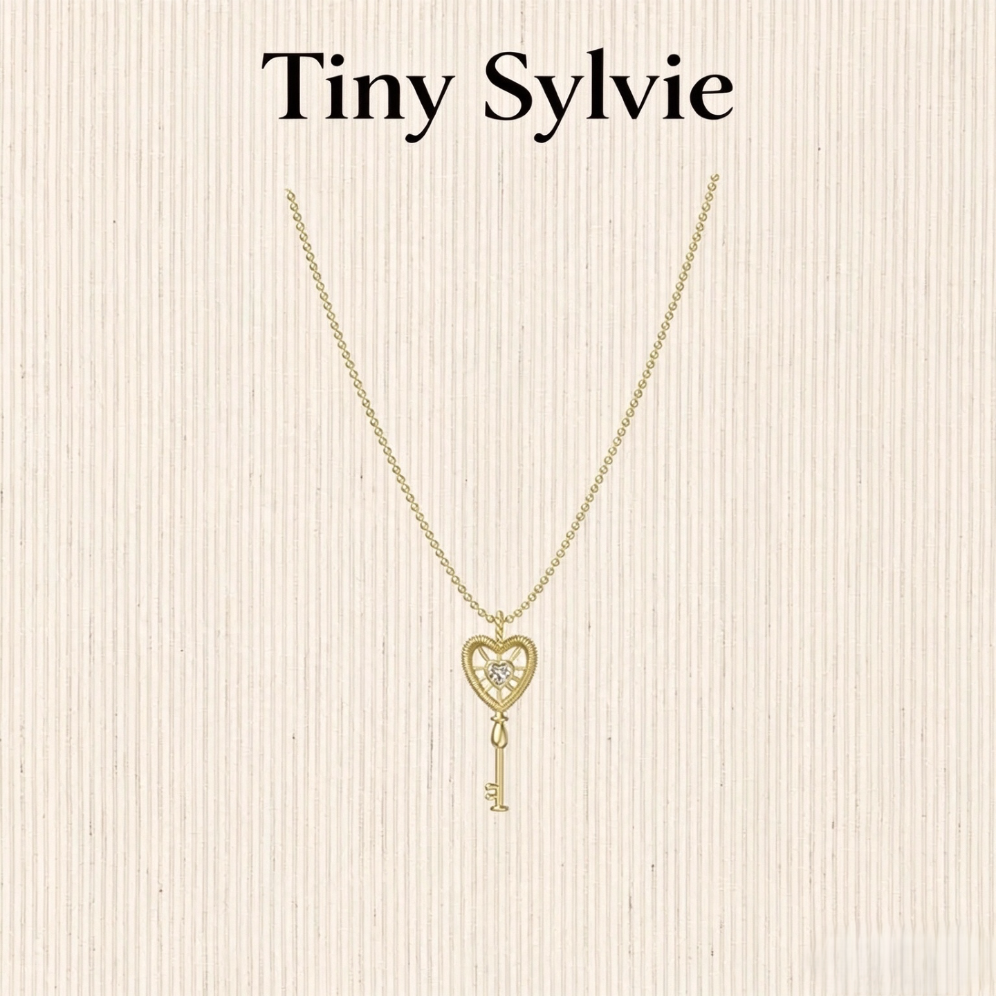 TinySylvie蕾丝爱心钥匙项链