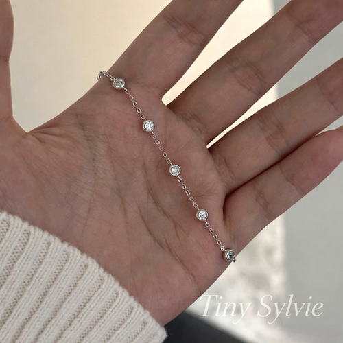 小众设计师S925纯银泡泡钻手链