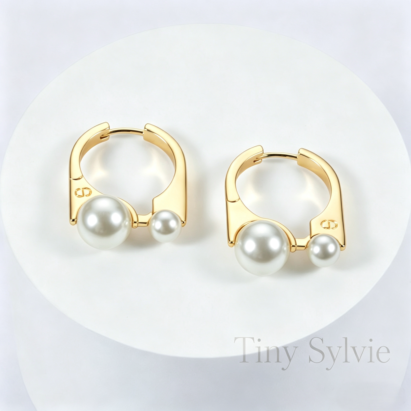 TinySylvieCD珍珠金色耳扣