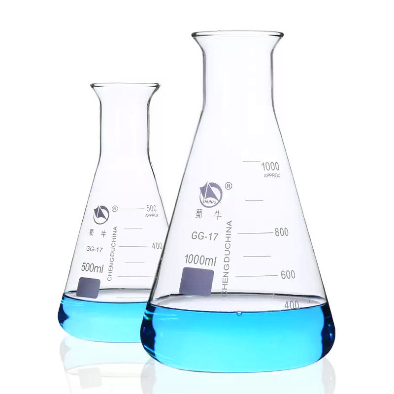 蜀牛玻璃三角烧瓶喇叭口玻璃锥形瓶 50ml100ml150ml300ml500ml宽颈大