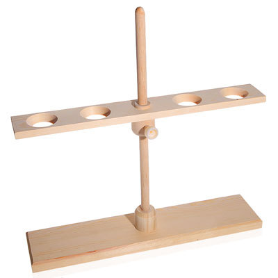 木漏斗架 4孔 孔径25mm 实验室高度可调木制漏斗架可拆式三角漏斗架木制滴管架 含票