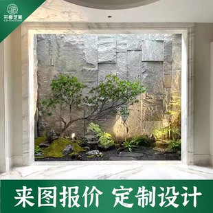 采光井定制仿真植物造景室内装饰绿植来图报价高品质景观设计仿真
