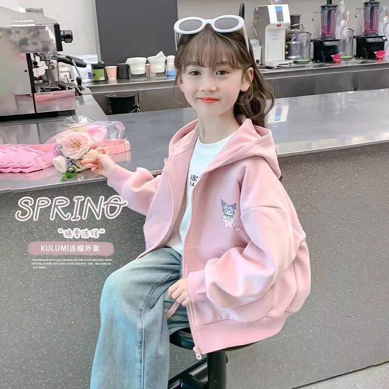 女童库洛米卫衣外套潮流洋气2026春秋冬新装薄款运动连帽上衣爆款