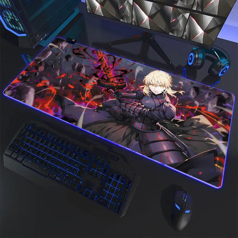 fate发光滑鼠垫Saber黑贞