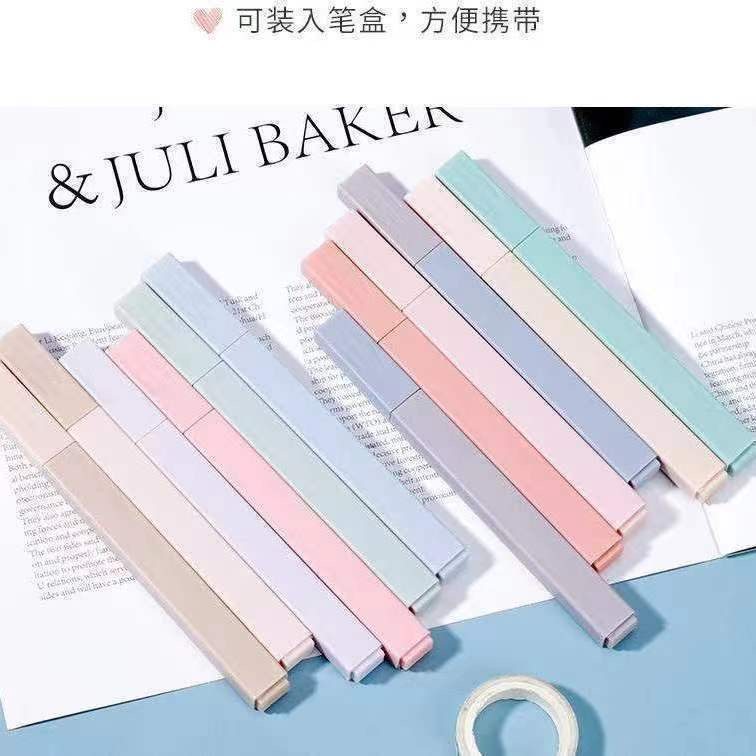 新品荧光笔12色彩色套装手账划重点标记笔粗细勾涂学生绘画记号笔