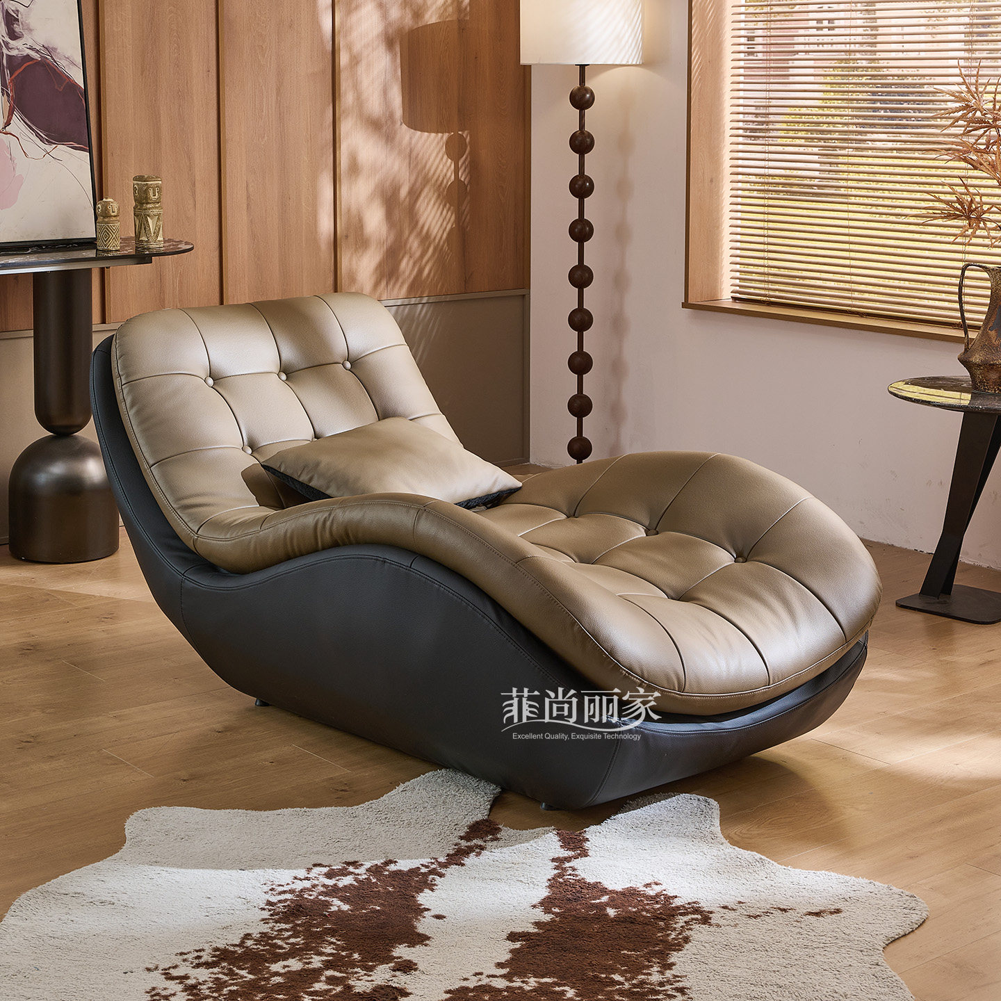 菲尚丽家休闲懒人沙发客厅高端单人躺椅设计师阳台可睡可躺沙发椅,住宅家具,沙发椅,淘宝优惠券,粉丝福利购,淘宝优惠卷