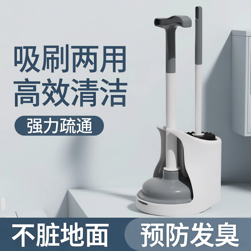 马桶刷家用组合装沥水厕所马桶清洁强力套装卫生间疏通神器