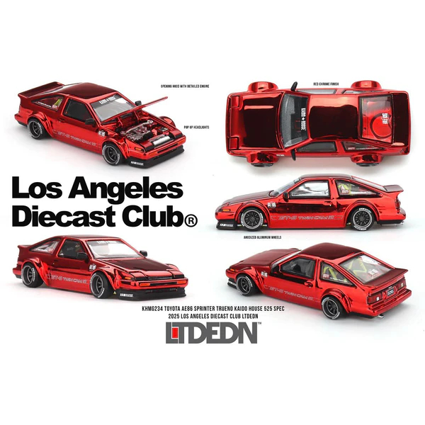 【代购】Kaido House 丰田 AE86洛杉矶模型1/64 比例合金车模