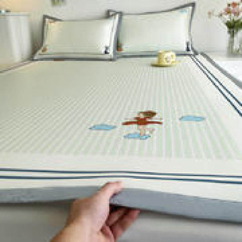 冰丝凉席三件套可机洗夏季2024新款学生宿舍单人空调床单席子