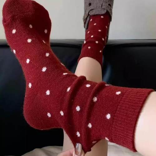 秋冬均码羊绒甜美卡通动漫袜