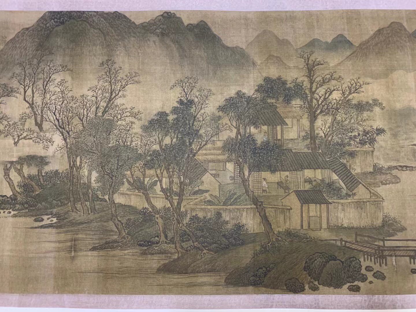 范宽 金碧峰图 北宋山水 画芯手卷 纸本绢布 临摹学习 微喷复制