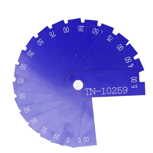 汽车行业单片彩色塑料塞尺0.1mm美国款塑胶塞尺塑料厚薄规1-2-3-4