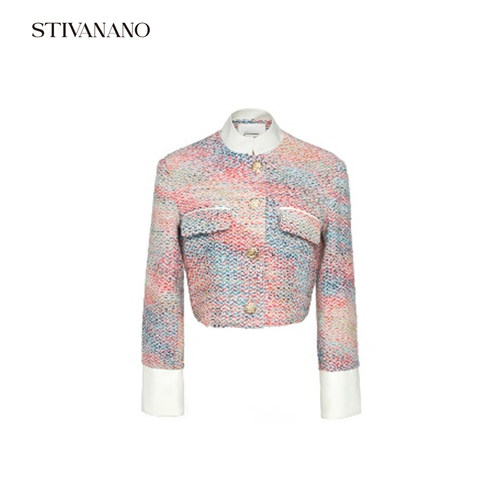 Stivanano花色立领高腰上衣
