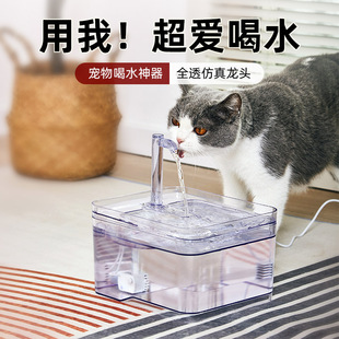 宠物饮水机猫咪饮水器循环插电智能狗恒温不漏电小M6代喝水神器