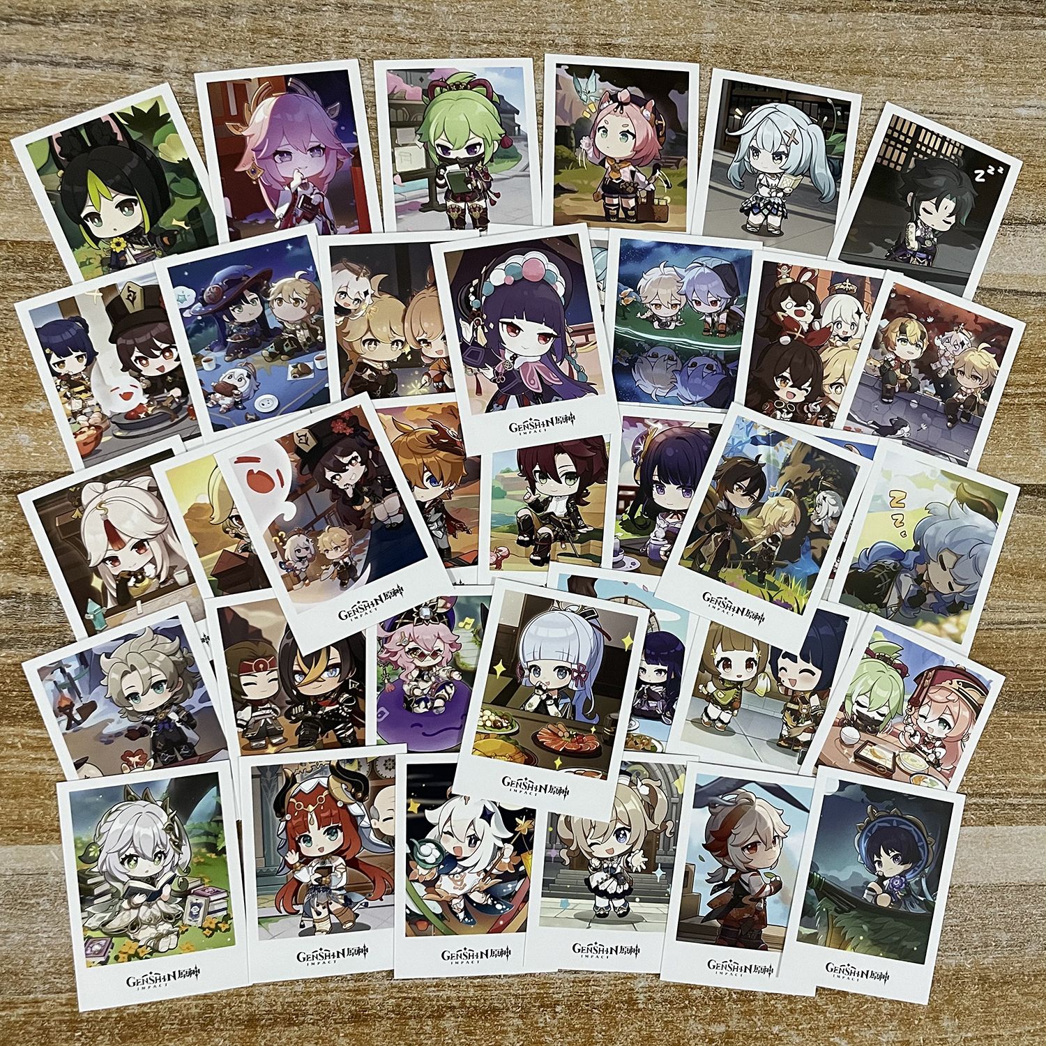 原神Q版小卡精美lomo卡 胡桃公子流浪者二次元周边高清留言小卡片