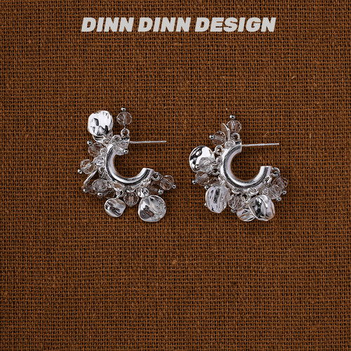DINN DINN DESIGN吊坠圈圈耳环复古耳饰耳钉小众耳坠设计感女简约