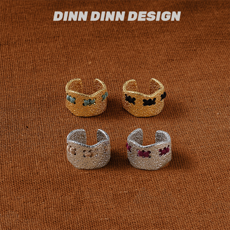 DINN DINN DESIGN彩色穿线戒指秋冬手饰个性小众ins圆圈可调节女
